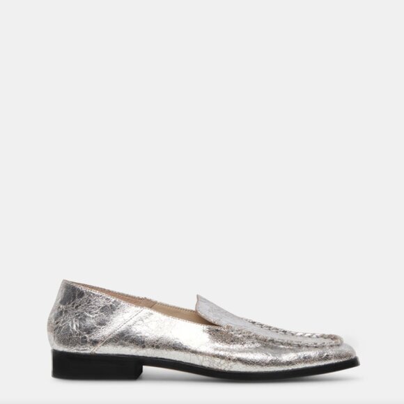 NEW DOLCE VITA Leather Beny Dress Flats in silver for women 825 3t2 - Picture 3 of 17